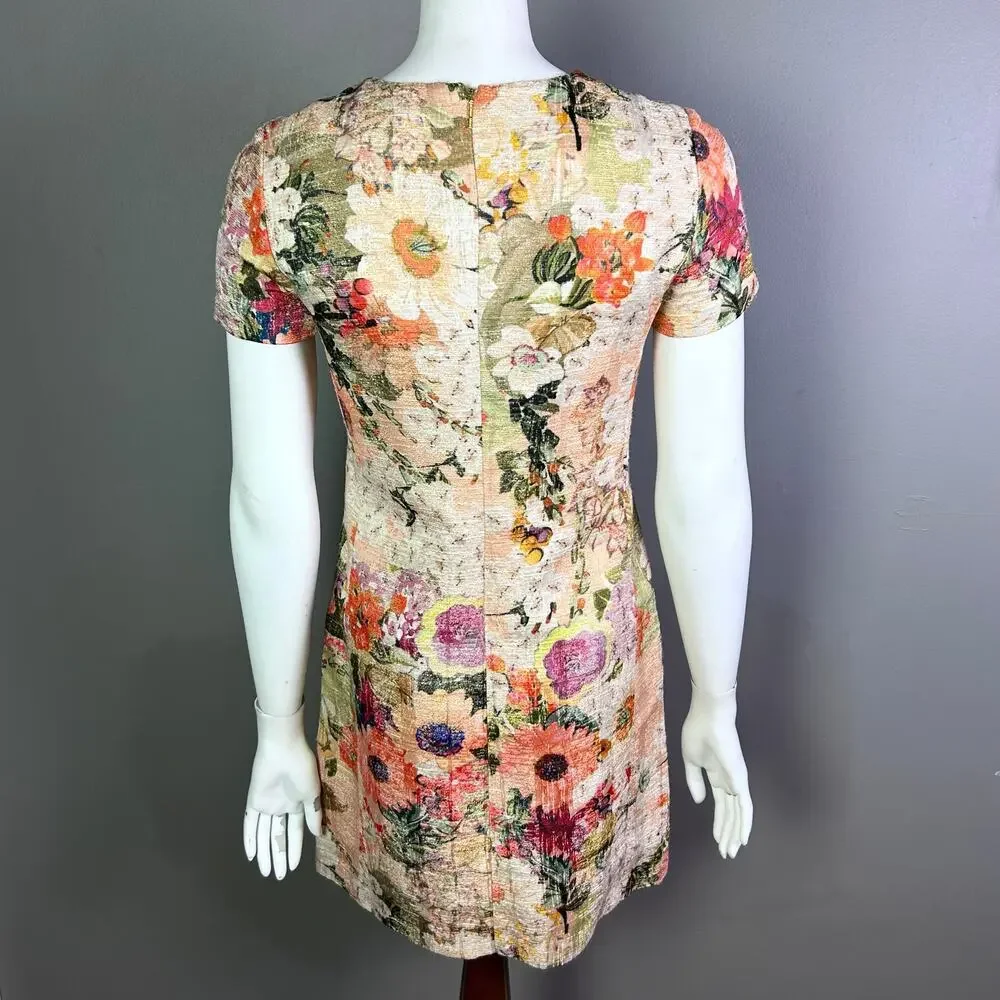 Tory Burch Dress size 2 Kaley Floral‎ Tweed pastel feminine work fairy corpcore